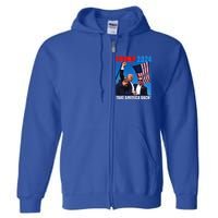 Donald Trump 2024 Take America Back American Flag Patriotic Full Zip Hoodie