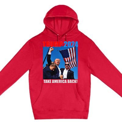 Donald Trump 2024 Take America Back American Flag Patriotic Premium Pullover Hoodie