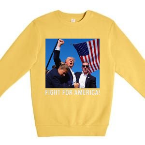 Donald Trump 2024 Survived Shot Rally Fight For America Premium Crewneck Sweatshirt