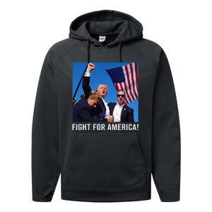 Donald Trump 2024 Survived Shot Rally Fight For America Performance Fleece Hoodie