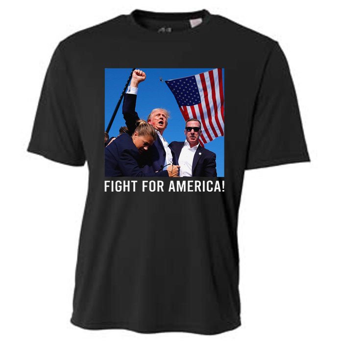 Donald Trump 2024 Survived Shot Rally Fight For America Cooling Performance Crew T-Shirt