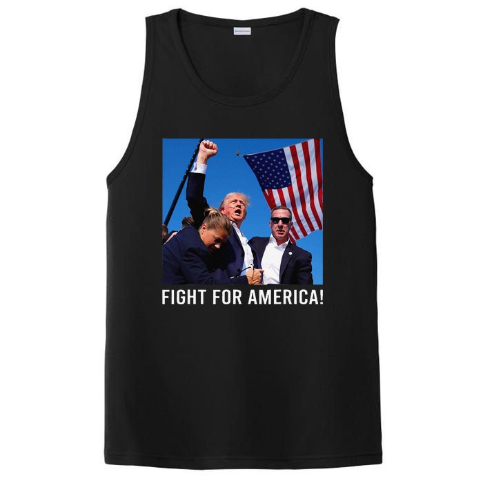 Donald Trump 2024 Survived Shot Rally Fight For America PosiCharge Competitor Tank