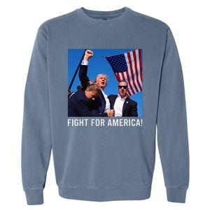 Donald Trump 2024 Survived Shot Rally Fight For America Garment-Dyed Sweatshirt