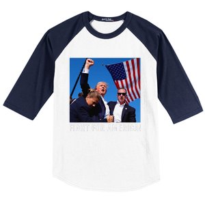 Donald Trump 2024 Survived Shot Rally Fight For America Baseball Sleeve Shirt