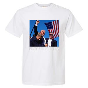 Donald Trump 2024 Survived Shot Rally Fight For America Garment-Dyed Heavyweight T-Shirt