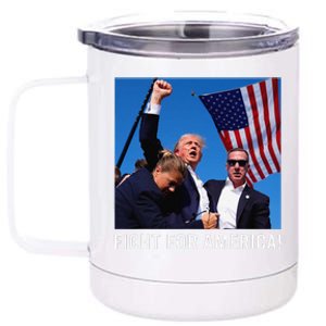 Donald Trump 2024 Survived Shot Rally Fight For America 12 oz Stainless Steel Tumbler Cup