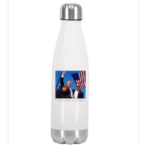 Donald Trump 2024 Survived Shot Rally Fight For America Stainless Steel Insulated Water Bottle