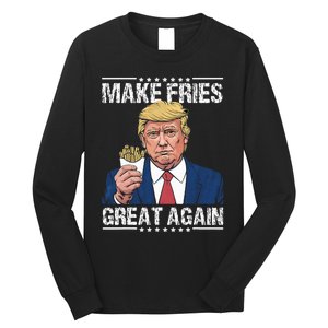 Donald Trump 2024 French Fry Make French Fries Great Again Long Sleeve Shirt