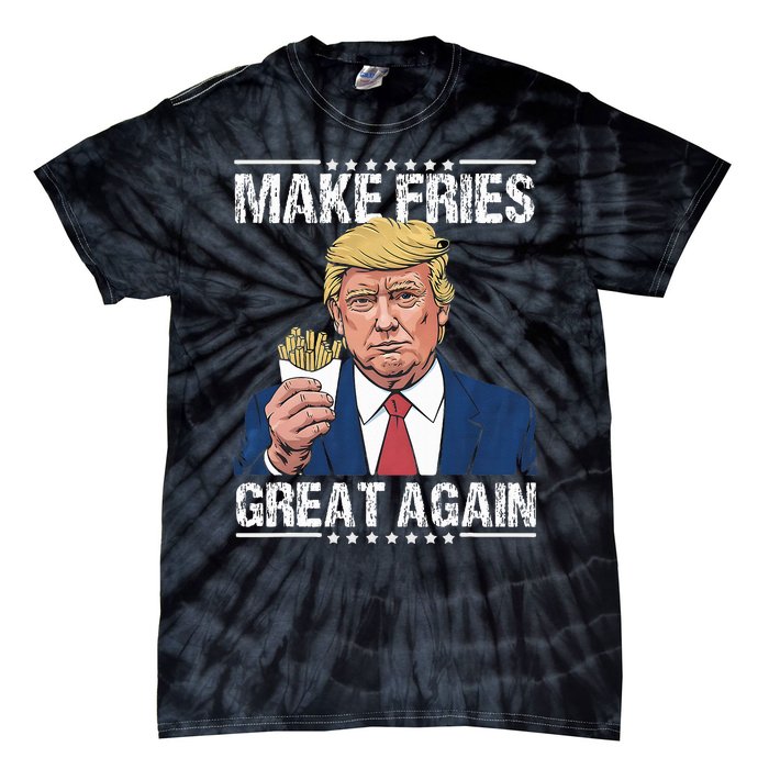 Donald Trump 2024 French Fry Make French Fries Great Again Tie-Dye T-Shirt