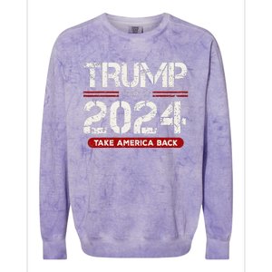 Donald Trump 2024 Take America Back Election Colorblast Crewneck Sweatshirt