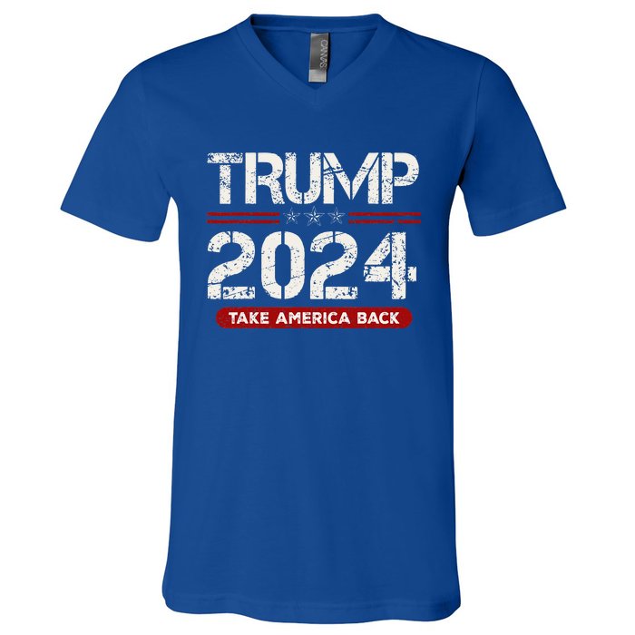 Donald Trump 2024 Take America Back Election V-Neck T-Shirt