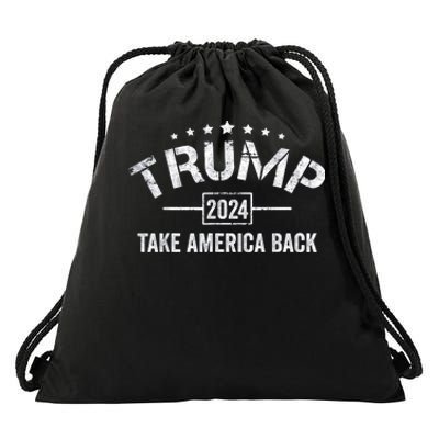 Donald Trump 2024 Take America Back 4th Of July Election Drawstring Bag