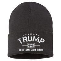 Donald Trump 2024 Take America Back 4th Of July Election Sustainable Knit Beanie