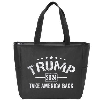 Donald Trump 2024 Take America Back 4th Of July Election Zip Tote Bag