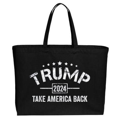 Donald Trump 2024 Take America Back 4th Of July Election Cotton Canvas Jumbo Tote