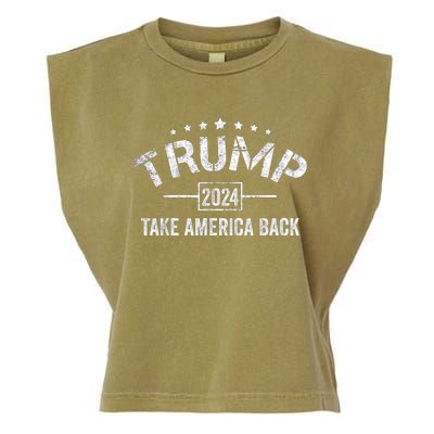 Donald Trump 2024 Take America Back 4th Of July Election Garment-Dyed Women's Muscle Tee