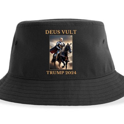 Donald Trump 2024 Deus Vult Sustainable Bucket Hat