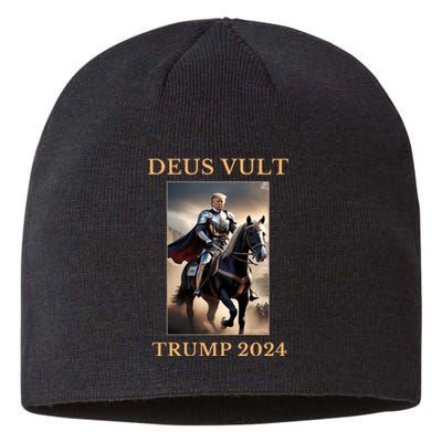 Donald Trump 2024 Deus Vult Sustainable Beanie