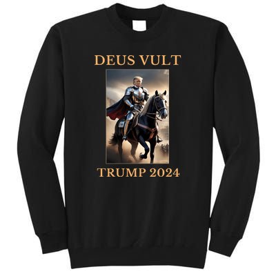 Donald Trump 2024 Deus Vult Tall Sweatshirt