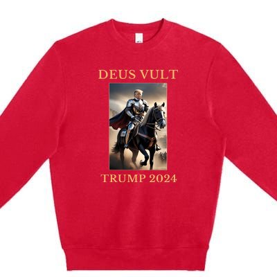 Donald Trump 2024 Deus Vult Premium Crewneck Sweatshirt