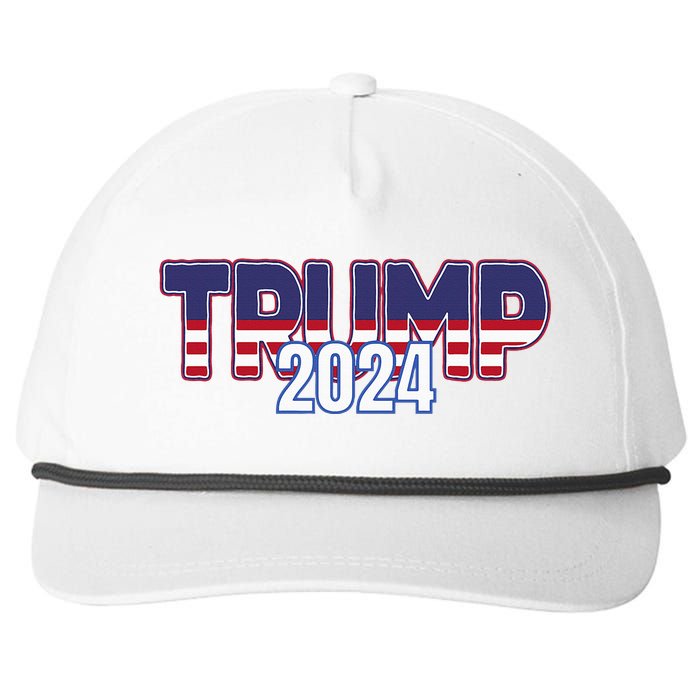 Donald Trump 2024 For President Conservative Republican Snapback Five-Panel Rope Hat