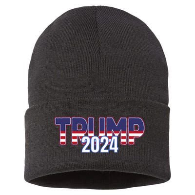 Donald Trump 2024 For President Conservative Republican Sustainable Knit Beanie