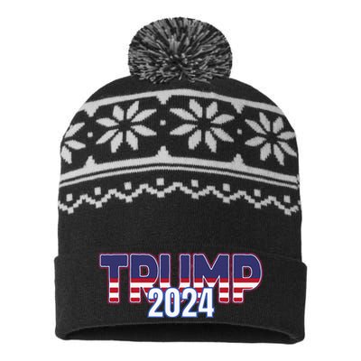 Donald Trump 2024 For President Conservative Republican USA-Made Snowflake Beanie