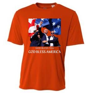 Donald Trump 2024 God Bless You God Bless America Cooling Performance Crew T-Shirt