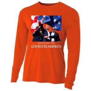 Donald Trump 2024 God Bless You God Bless America Cooling Performance Long Sleeve Crew