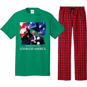 Donald Trump 2024 God Bless You God Bless America Pajama Set