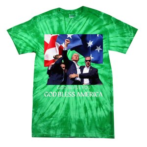 Donald Trump 2024 God Bless You God Bless America Tie-Dye T-Shirt