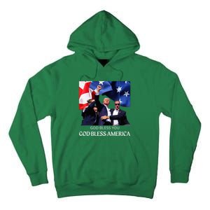 Donald Trump 2024 God Bless You God Bless America Tall Hoodie