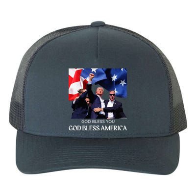 Donald Trump 2024 God Bless You God Bless America Yupoong Adult 5-Panel Trucker Hat