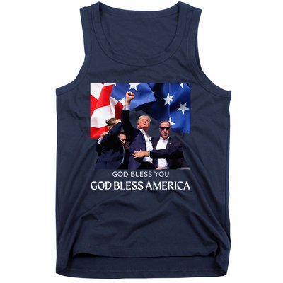 Donald Trump 2024 God Bless You God Bless America Tank Top