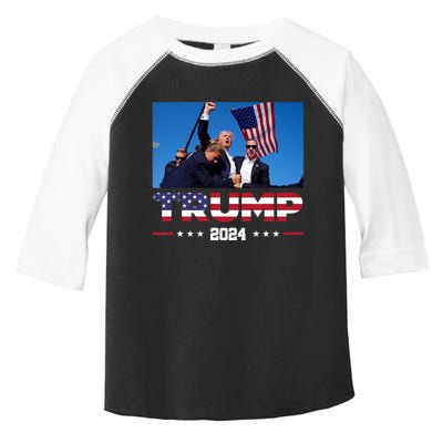 Donald Trump 2024 Survived Shot At Election Rally Toddler Fine Jersey T-Shirt