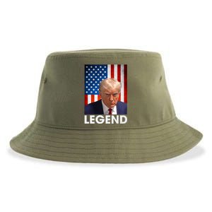 Donald Trump 2024 Mug Shot President Legend American Flag Sustainable Bucket Hat