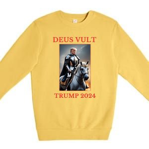 Donald Trump 2024 Deus Vult Premium Crewneck Sweatshirt