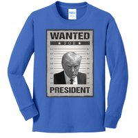 Donald Trump 2024 Take America Back Election Trump Mug Shot Gift Kids Long Sleeve Shirt