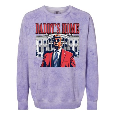 Donald Trump 2024 Take America Back Daddys Home Colorblast Crewneck Sweatshirt