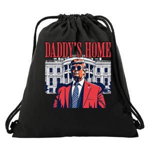 Donald Trump 2024 Take America Back Daddys Home Drawstring Bag