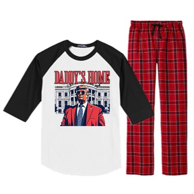 Donald Trump 2024 Take America Back Daddys Home Raglan Sleeve Pajama Set