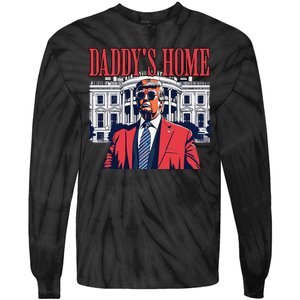 Donald Trump 2024 Take America Back Daddys Home Tie-Dye Long Sleeve Shirt