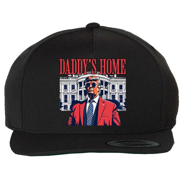 Donald Trump 2024 Take America Back Daddys Home Wool Snapback Cap