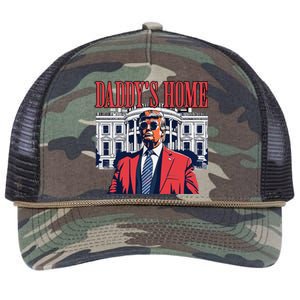 Donald Trump 2024 Take America Back Daddys Home Retro Rope Trucker Hat Cap