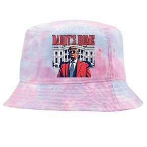 Donald Trump 2024 Take America Back Daddys Home Tie-Dyed Bucket Hat