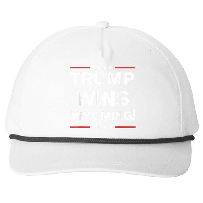 Donald Trump 2024 Trump Wins Wyoming State Election Snapback Five-Panel Rope Hat