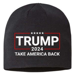 Donald Trump 2024 Take America Back Election The Return Sustainable Beanie