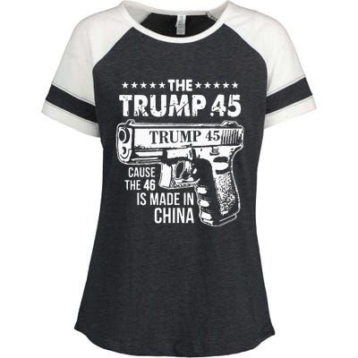 Donald Trump 2024 Enza Ladies Jersey Colorblock Tee