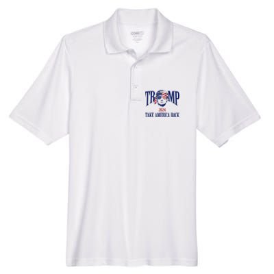 Donald Trump 2024 Take America Back American Flag Patriotic Men's Origin Performance Pique Polo