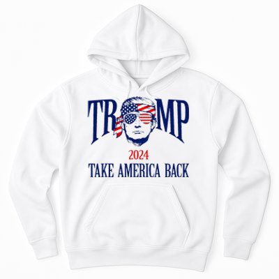 Donald Trump 2024 Take America Back American Flag Patriotic Hoodie